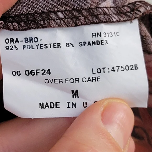 A. Byer Y2K Faux Wrap Babydoll Floral Chocolate Brown Women's Top Size M 90's - Picture 4 of 9